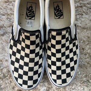 Stacked Slip-On Checkered Vans